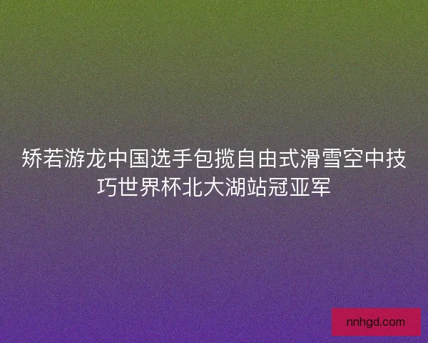 矫若游龙中国选手包揽自由式滑雪空中技巧世界杯北大湖站冠亚军